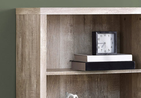 11.75" x 23.75" x 47.5" Cappuccino Particle Board Adjustable Shelves Bookshelf